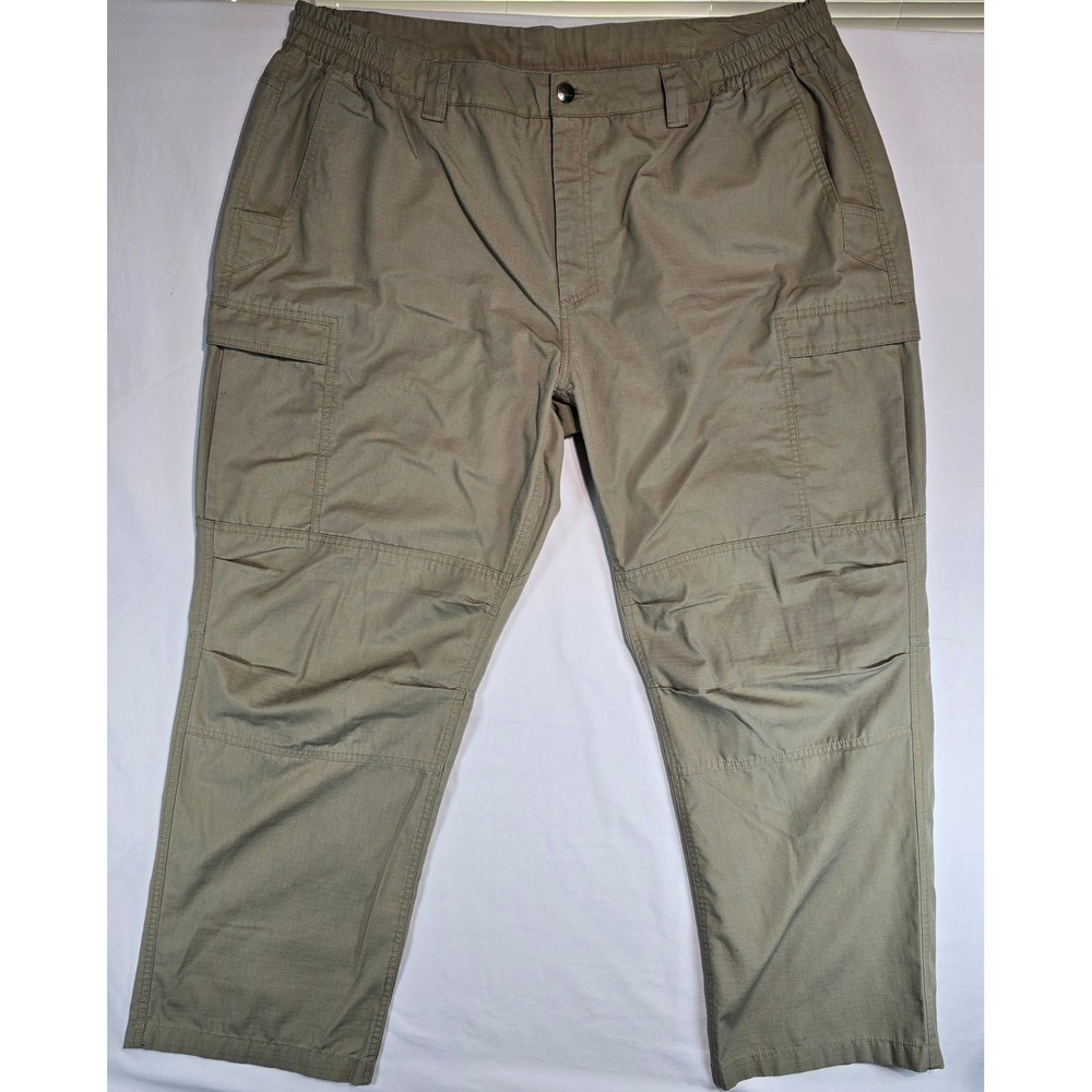 Free Soldier Mens 46x30 Khaki Ripstop Tactical Cargo Pants Outdoor Hiking‎ Tan